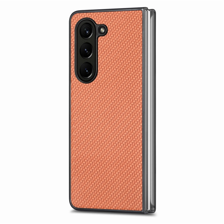 For Samsung Galaxy Z Fold5 Carbon Fiber Texture Back Cover Phone Case