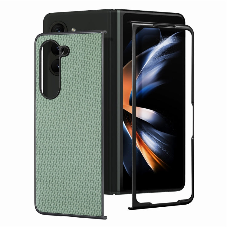 For Samsung Galaxy Z Fold5 Carbon Fiber Texture Back Cover Phone Case