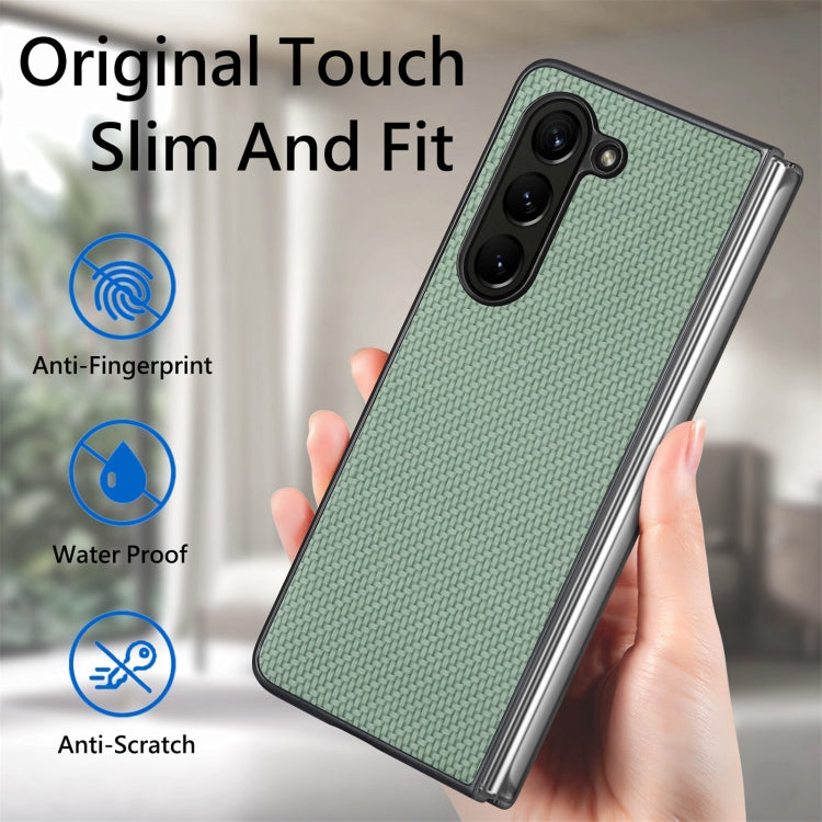 For Samsung Galaxy Z Fold5 Carbon Fiber Texture Back Cover Phone Case
