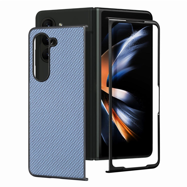 For Samsung Galaxy Z Fold5 Carbon Fiber Texture Back Cover Phone Case