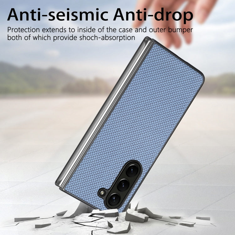 For Samsung Galaxy Z Fold5 Carbon Fiber Texture Back Cover Phone Case