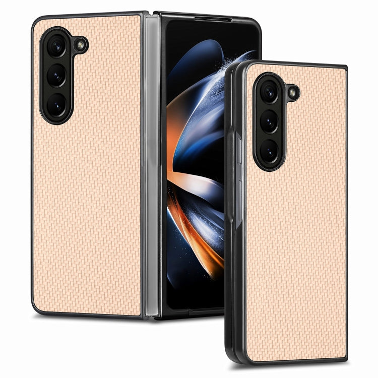 For Samsung Galaxy Z Fold5 Carbon Fiber Texture Back Cover Phone Case