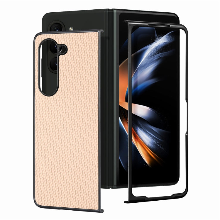 For Samsung Galaxy Z Fold5 Carbon Fiber Texture Back Cover Phone Case