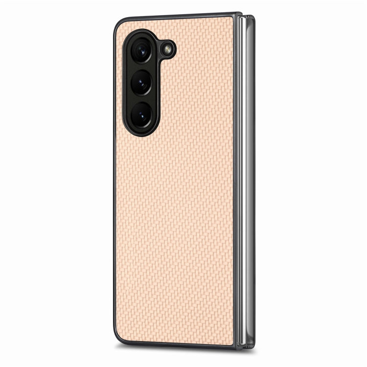 For Samsung Galaxy Z Fold5 Carbon Fiber Texture Back Cover Phone Case