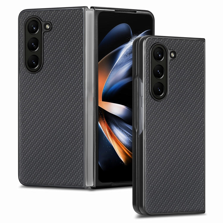 For Samsung Galaxy Z Fold5 Carbon Fiber Texture Back Cover Phone Case