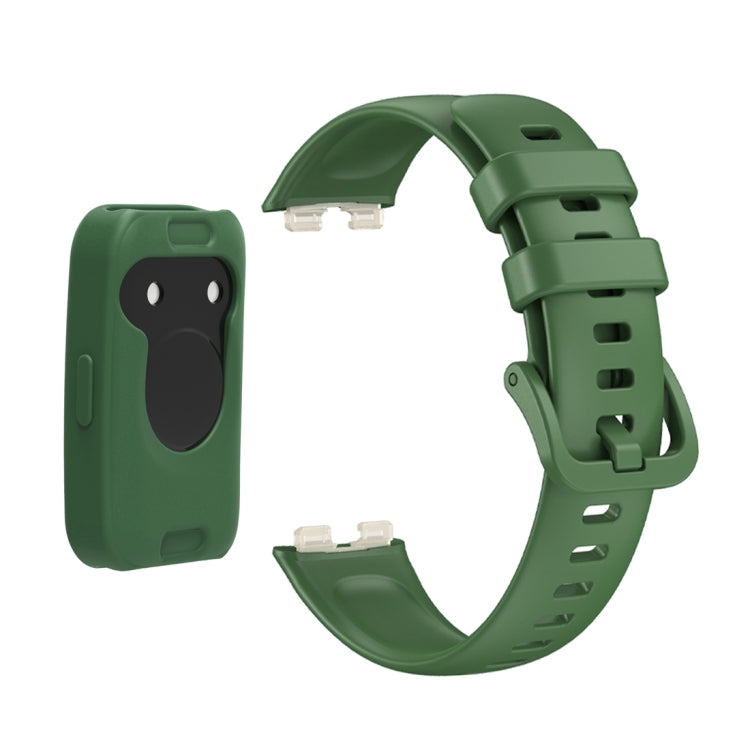For Huawei Band 8 Silicone Protective Case + Silicone Watch Band Kit