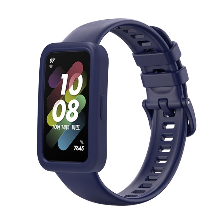 For Huawei Band 8 Silicone Protective Case + Silicone Watch Band Kit