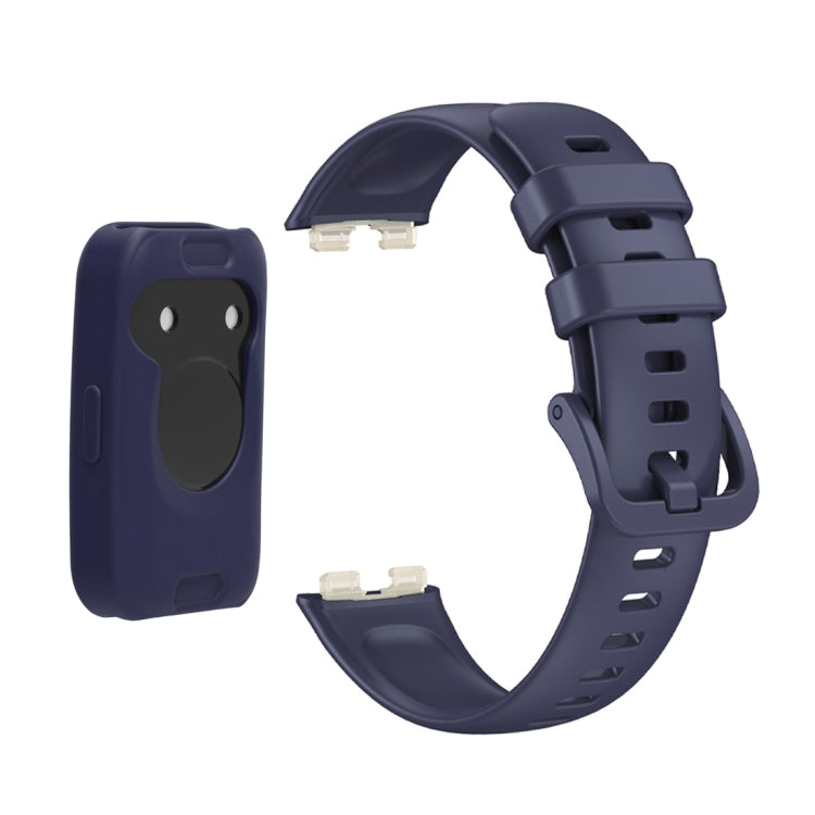 For Huawei Band 8 Silicone Protective Case + Silicone Watch Band Kit