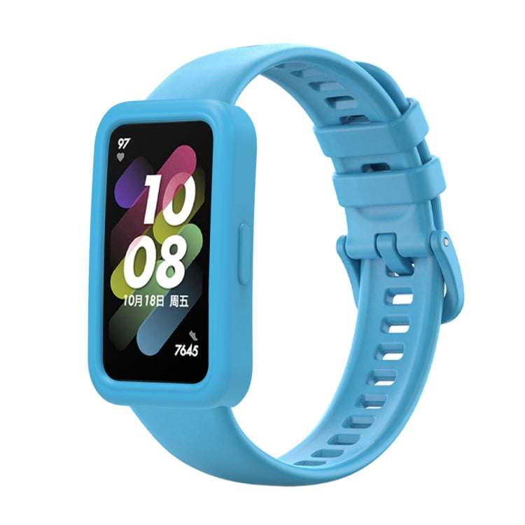 For Huawei Band 8 Silicone Protective Case + Silicone Watch Band Kit