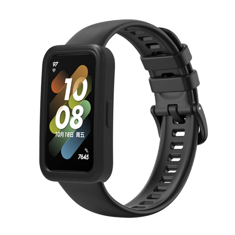 For Huawei Band 8 Silicone Protective Case + Silicone Watch Band Kit