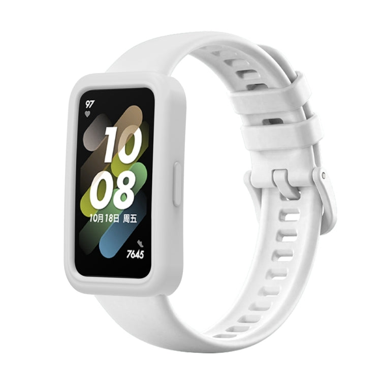 For Huawei Band 8 Silicone Protective Case + Silicone Watch Band Kit