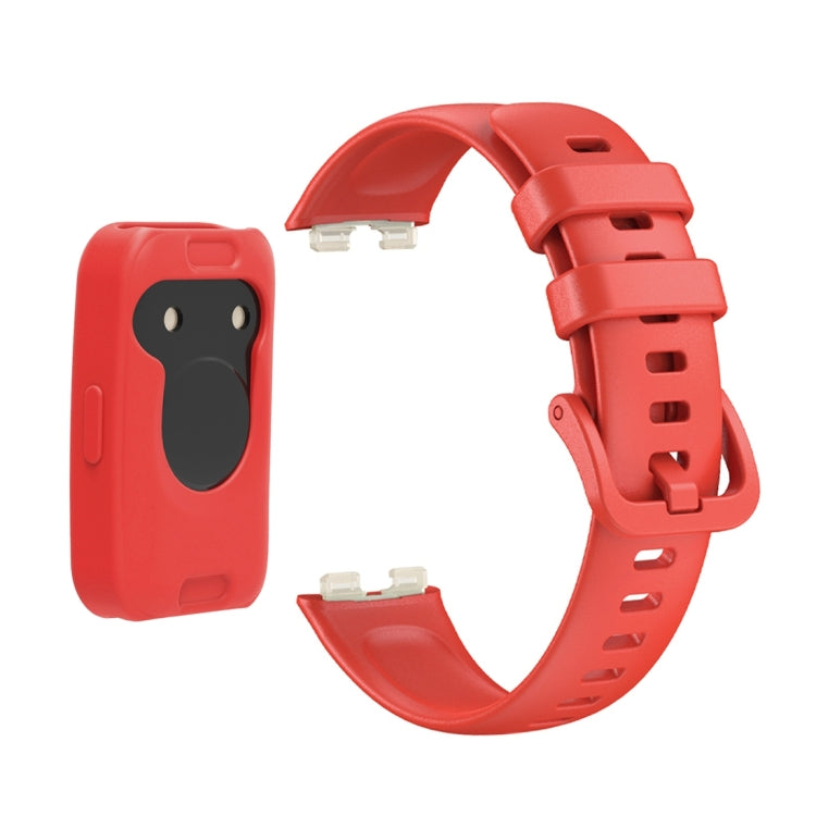 For Huawei Band 8 Silicone Protective Case + Silicone Watch Band Kit