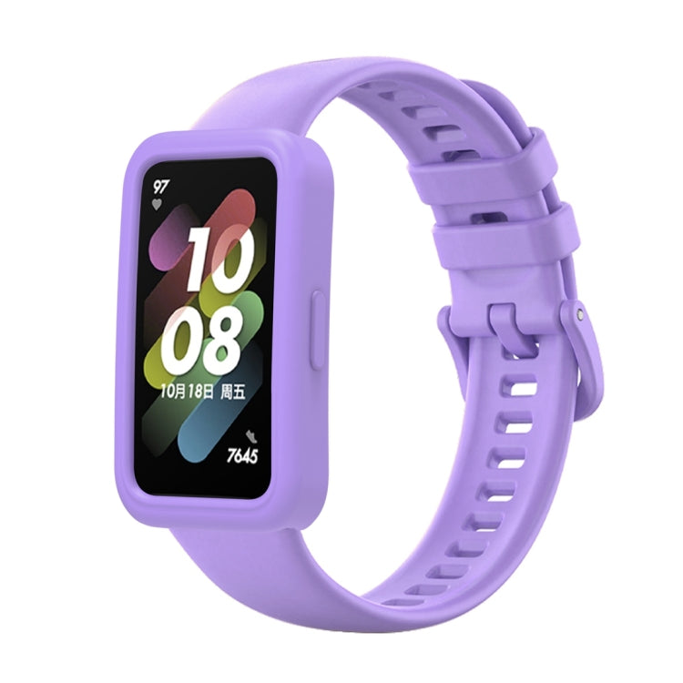 For Huawei Band 8 Silicone Protective Case + Silicone Watch Band Kit