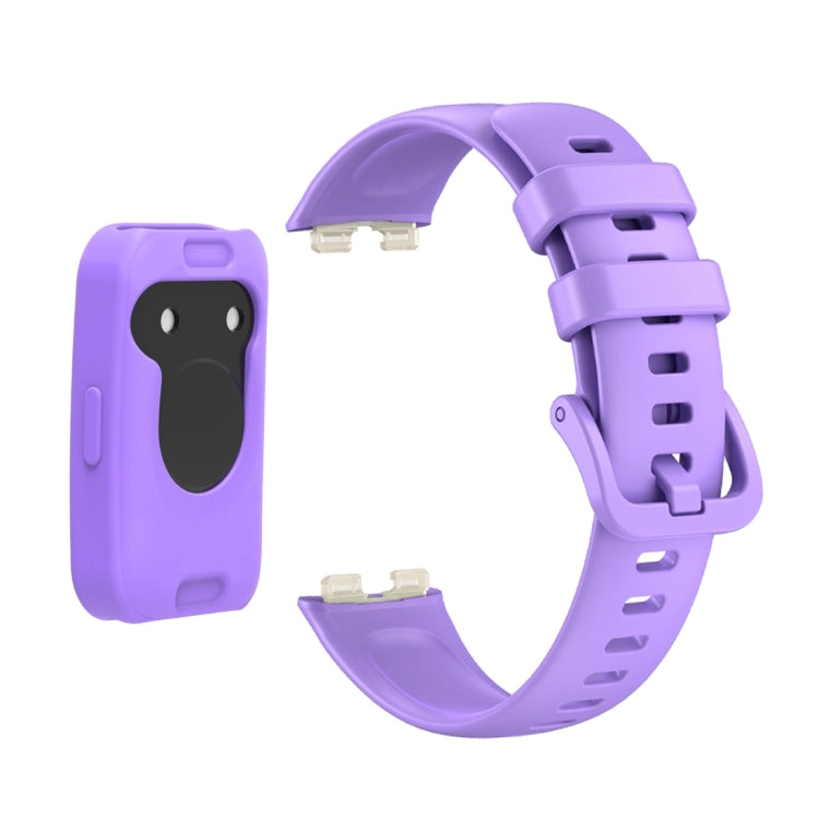 For Huawei Band 8 Silicone Protective Case + Silicone Watch Band Kit