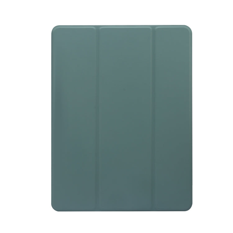 For iPad 9.7(2018)/(2017)/Air 2/Air 3-folding Electric Pressed Skin Texture Horizontal Flip Shockproof Transparent TPU + PU Leather Case with Holder & Pen Slot & Sleep / Wake-up Function