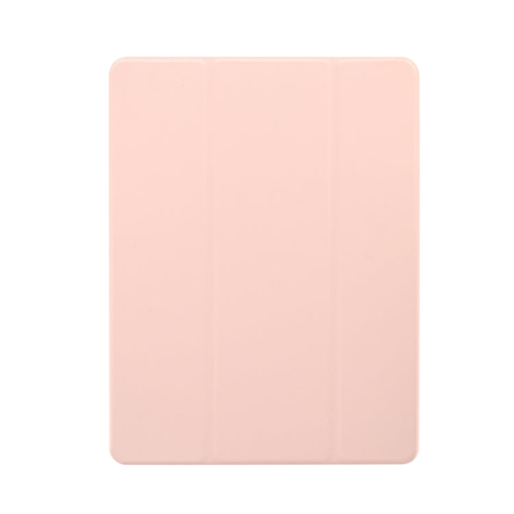 For iPad 9.7(2018)/(2017)/Air 2/Air 3-folding Electric Pressed Skin Texture Horizontal Flip Shockproof Transparent TPU + PU Leather Case with Holder & Pen Slot & Sleep / Wake-up Function