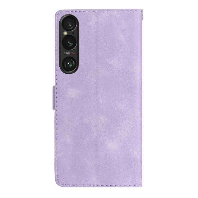 For Sony Xperia 1 VI Flower Butterfly Embossing Pattern Leather Phone Case