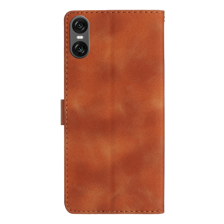 For Sony Xperia 10 VI Flower Butterfly Embossing Pattern Leather Phone Case