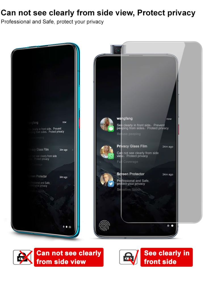 For Xiaomi Redmi K30 Pro IMAK Anti-spy Tempered Glass Film