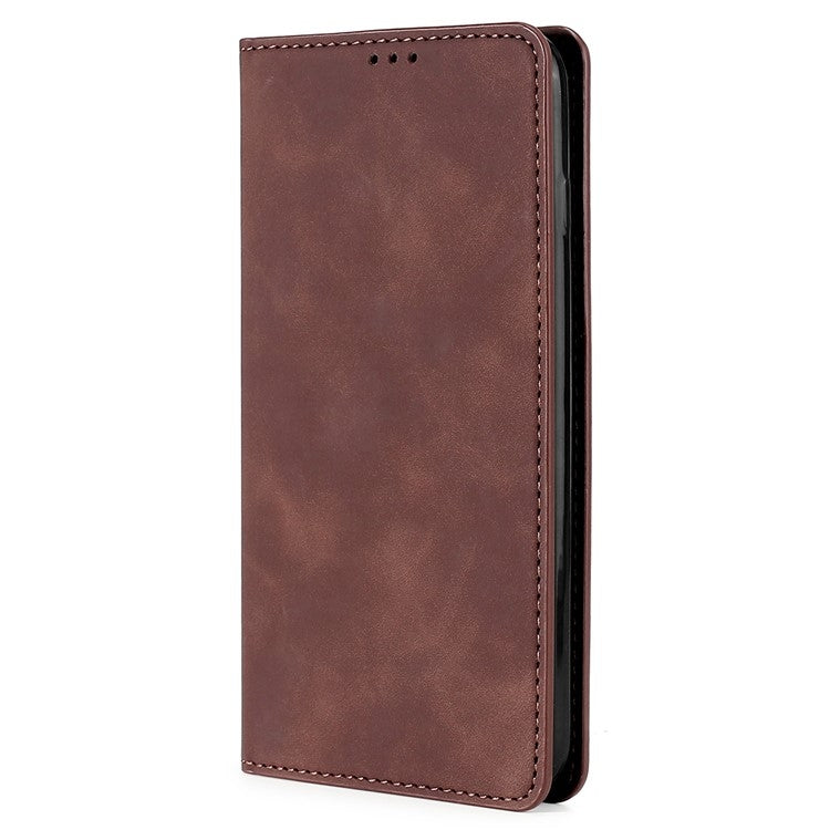 For Sharp Aquos R9 Skin Feel Magnetic Leather Phone Case