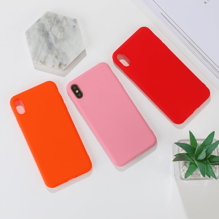 For iPhone XS Shockproof Frosted TPU Protective Case