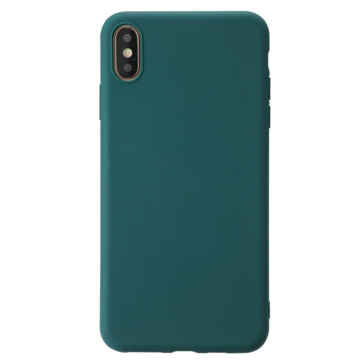 For iPhone XS Shockproof Frosted TPU Protective Case