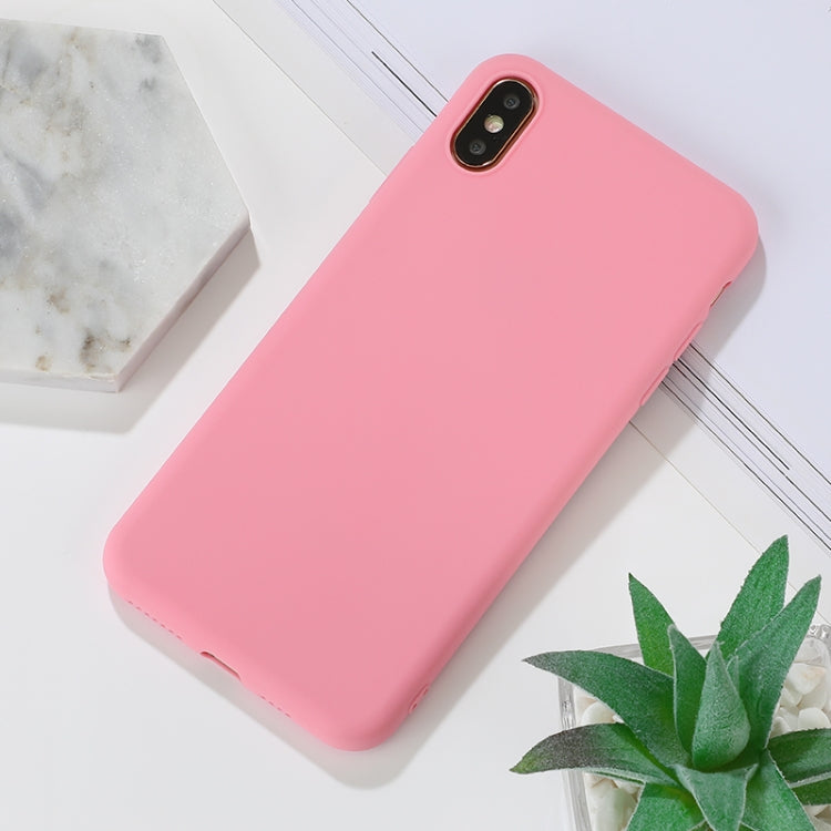 For iPhone XS Shockproof Frosted TPU Protective Case