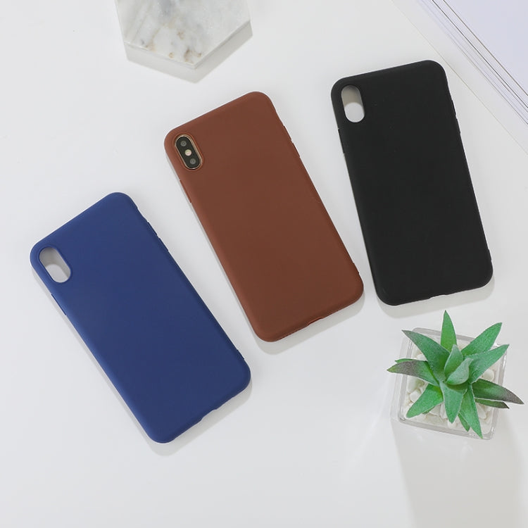 For iPhone XS Max Shockproof Frosted TPU Protective Case