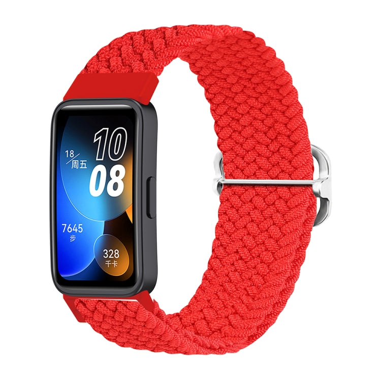 For Huawei Band 8 Nylon Braided Buckle Watch Band