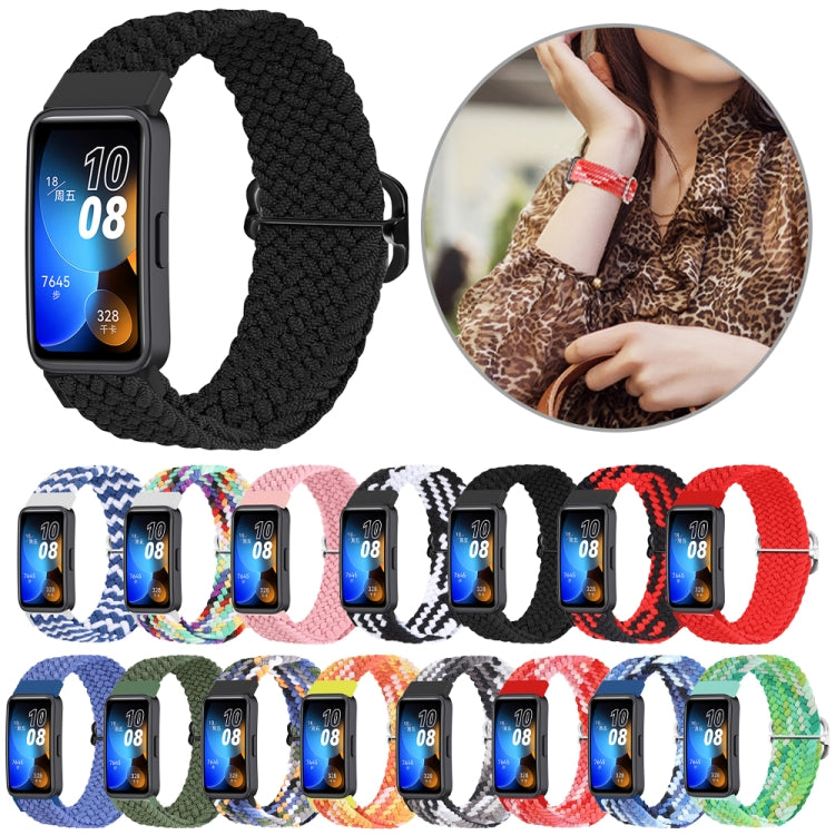For Huawei Band 8 Nylon Braided Buckle Watch Band