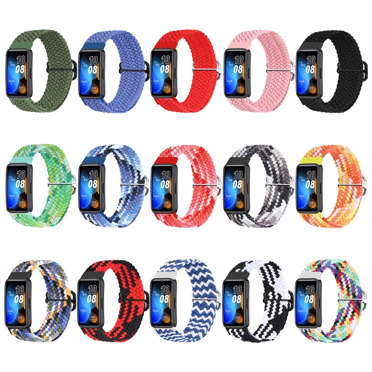 For Huawei Band 8 Nylon Braided Buckle Watch Band