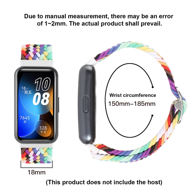 For Huawei Band 8 Nylon Braided Buckle Watch Band