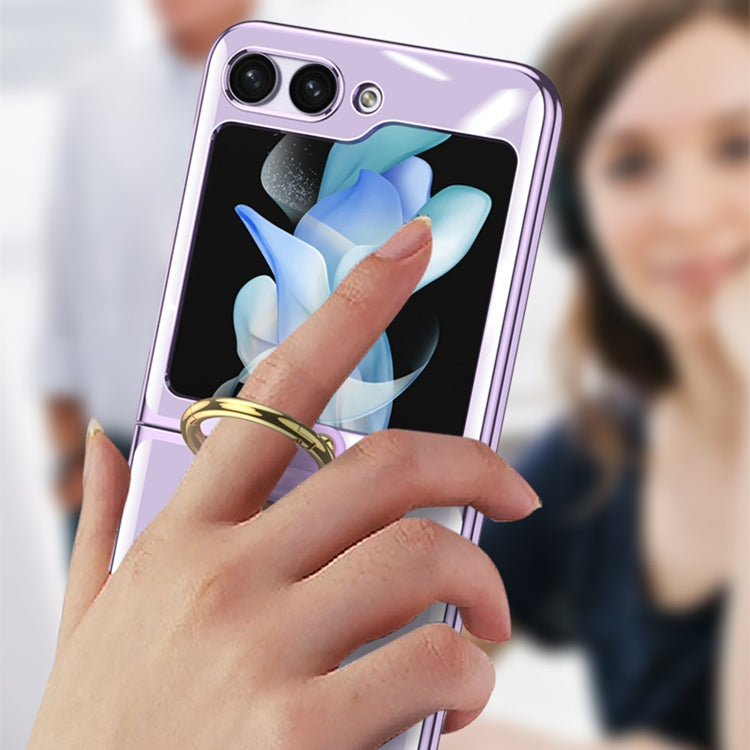For Samsung Galaxy Z Flip5 GKK Electroplating Phone Case with Ring