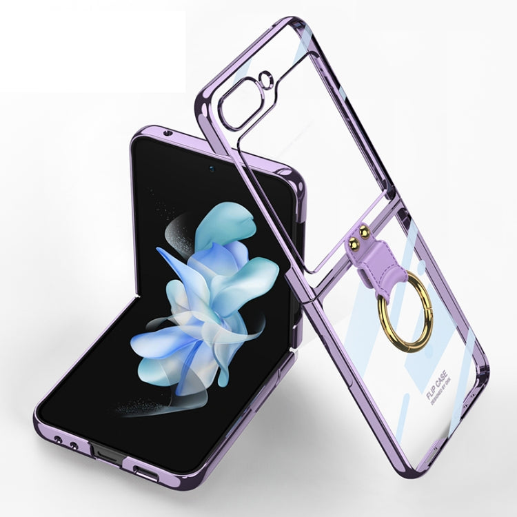 For Samsung Galaxy Z Flip5 GKK Electroplating Phone Case with Ring