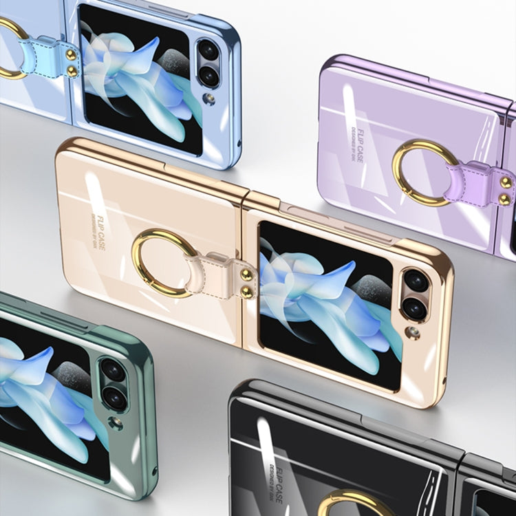 For Samsung Galaxy Z Flip5 GKK Electroplating Phone Case with Ring