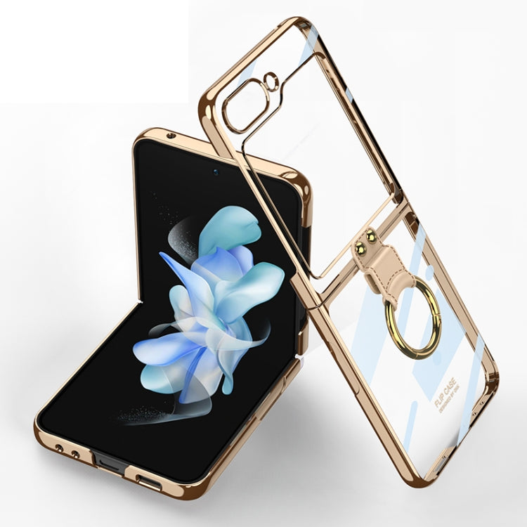 For Samsung Galaxy Z Flip5 GKK Electroplating Phone Case with Ring