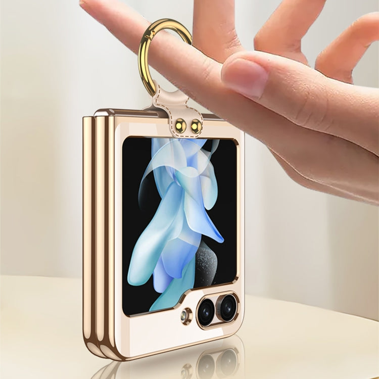 For Samsung Galaxy Z Flip5 GKK Electroplating Phone Case with Ring