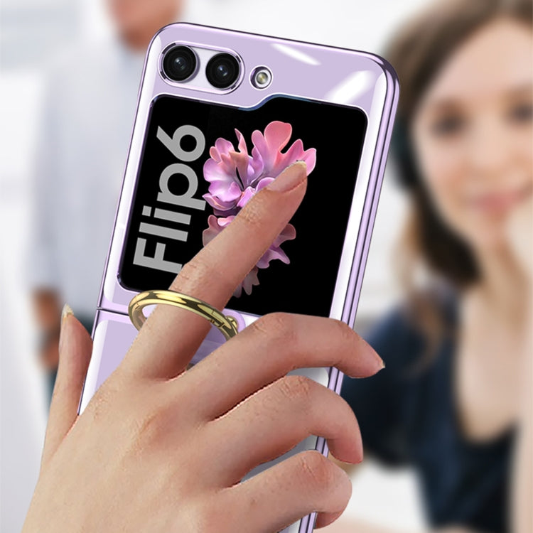 For Samsung Galaxy Z Flip6 / Flip7 FE GKK Electroplating Phone Case with Ring