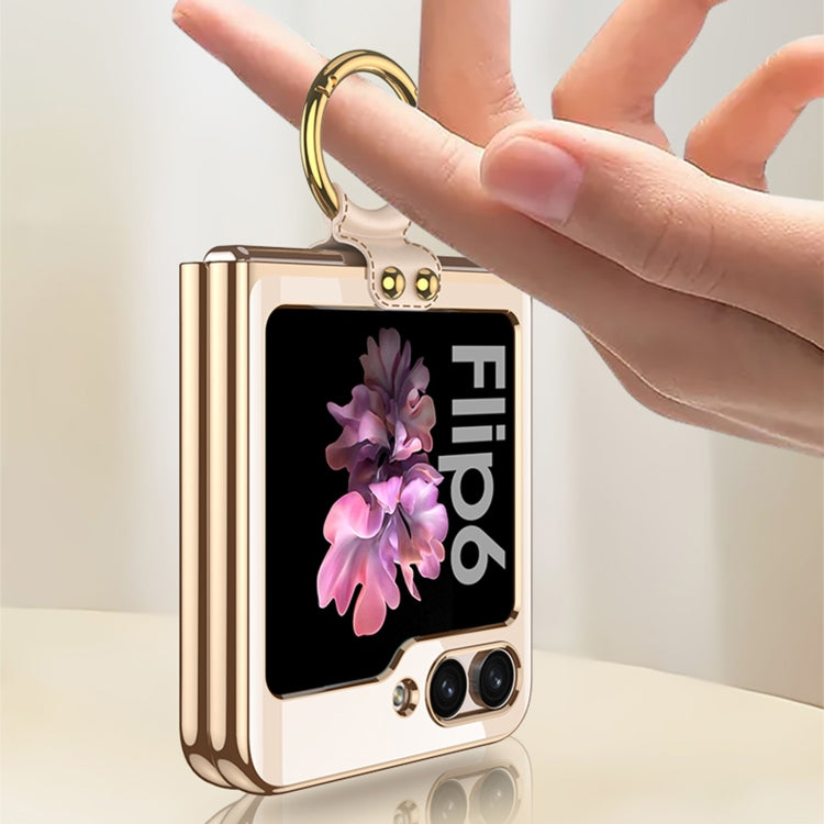 For Samsung Galaxy Z Flip6 / Flip7 FE GKK Electroplating Phone Case with Ring