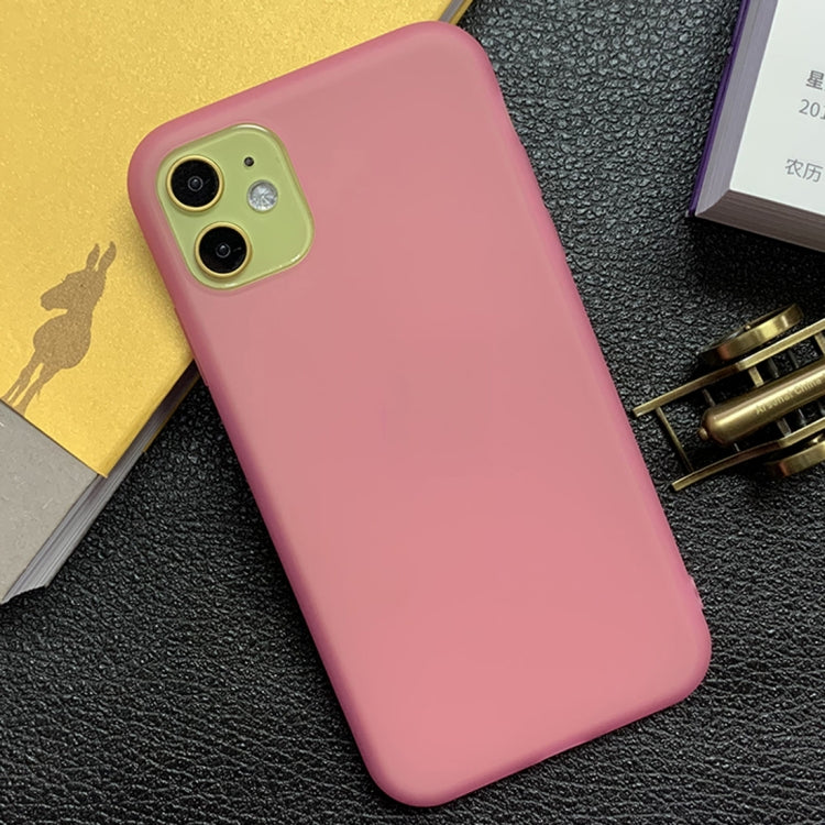 For iPhone 11 Shockproof Frosted TPU Transparent Protective Case