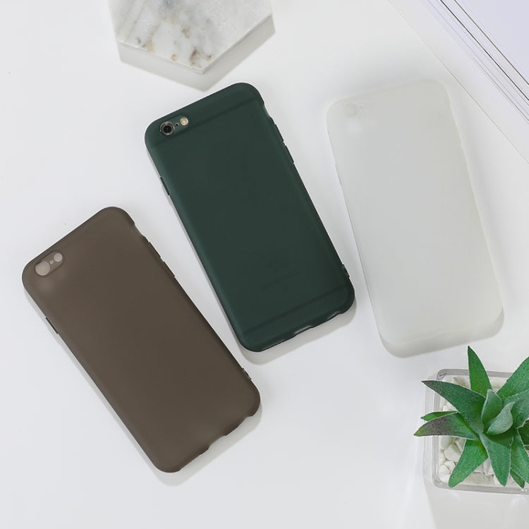 For iPhone 6 Shockproof Frosted TPU Transparent Protective Case