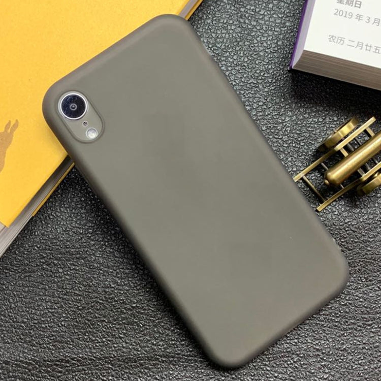 For iPhone XR Shockproof Frosted TPU Transparent Protective Case