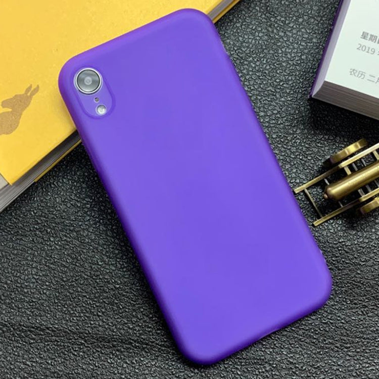 For iPhone XR Shockproof Frosted TPU Transparent Protective Case