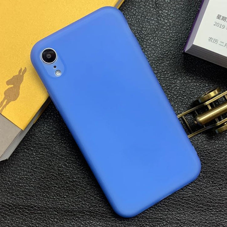 For iPhone XR Shockproof Frosted TPU Transparent Protective Case