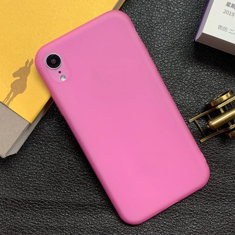 For iPhone XR Shockproof Frosted TPU Transparent Protective Case