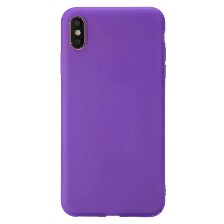 For iPhone XS Shockproof Frosted TPU Transparent Protective Case