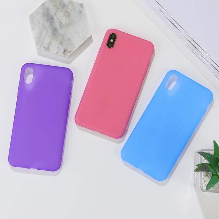 For iPhone XS Shockproof Frosted TPU Transparent Protective Case