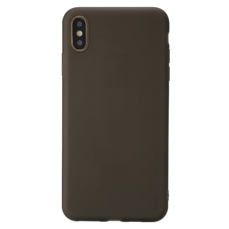 For iPhone XS Max Shockproof Frosted TPU Transparent Protective Case