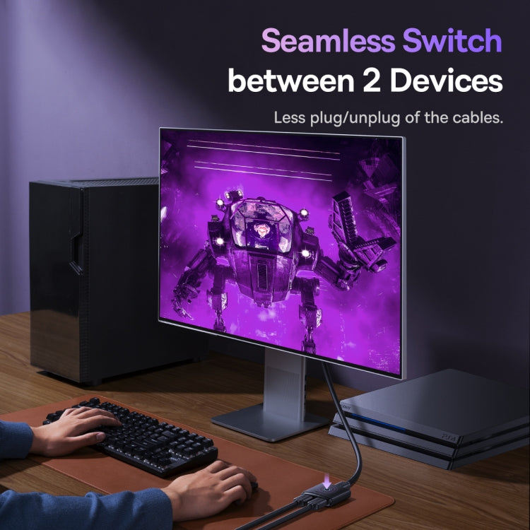 Baseus 2 In 1 Out HDMI Converter Switcher(Black)