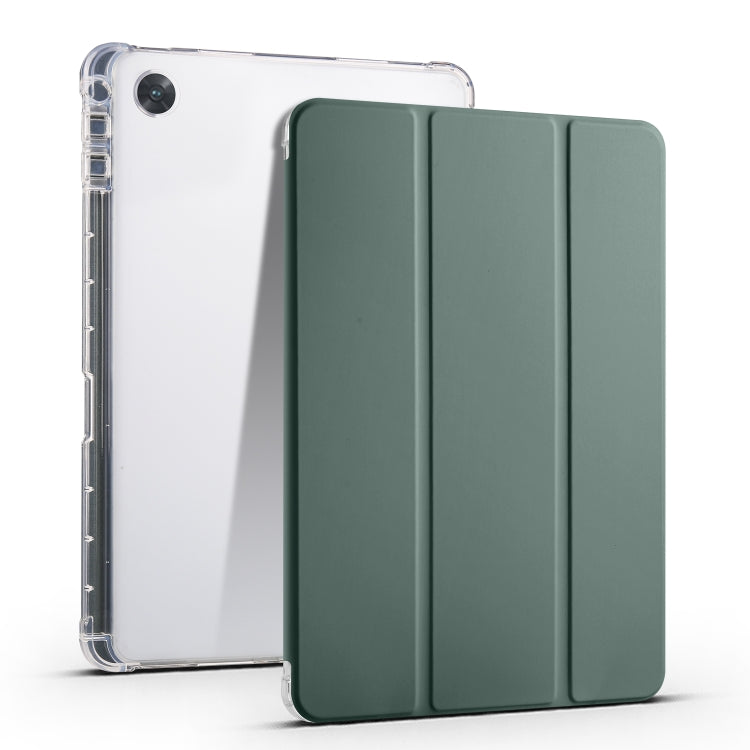 For OPPO Pad Air 10.36 2022 3-folding Transparent TPU Smart Leather Tablet Case with Pen Slot